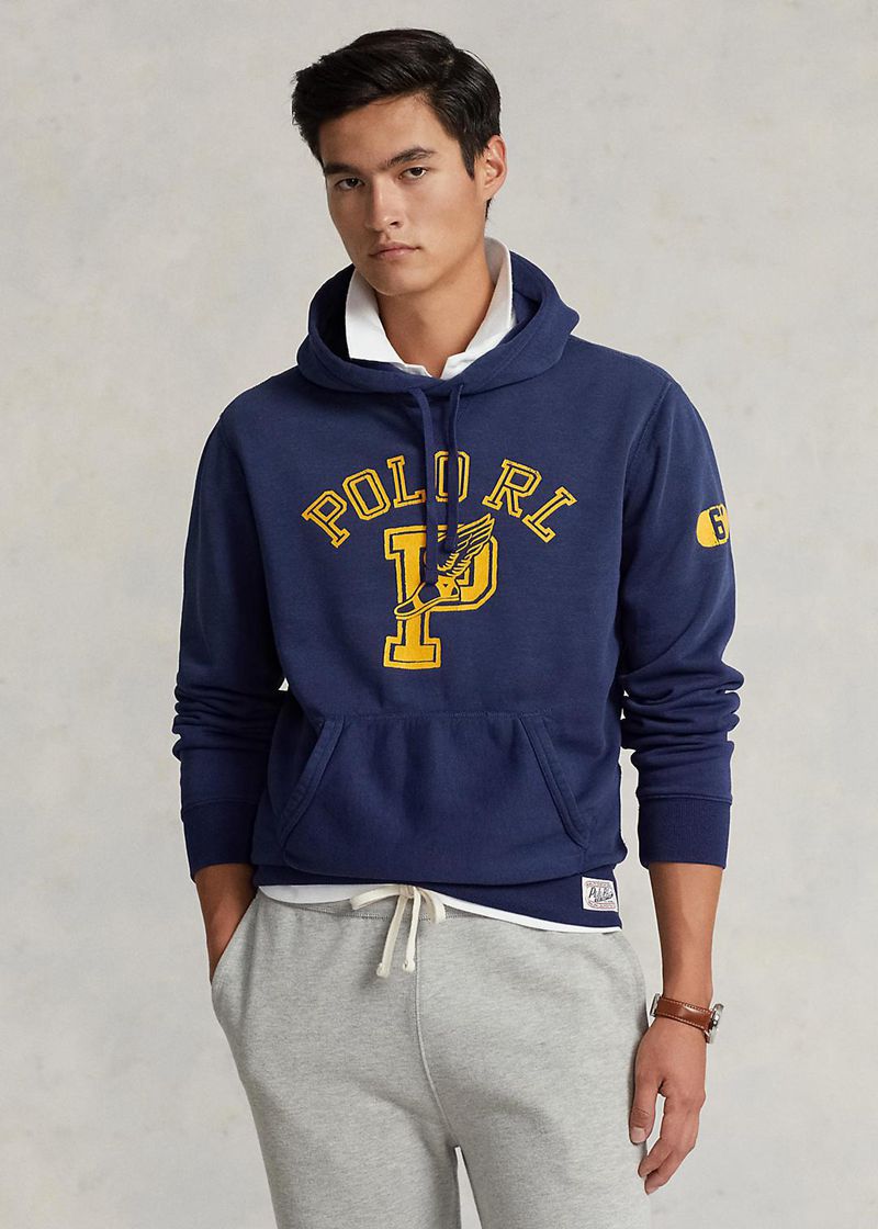 Sudadera Con Capucha Polo Ralph Lauren Hombre Logo Fleece Chile Azul Marino XBCQG-6093